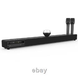 Wireless Bluetooth TV Sound Bar Home Theater Subwoofer Soundbar 2 Karaoke Mic