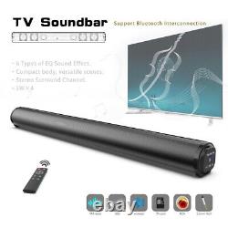 Wireless Surround Sound Bar 4 Speaker System BT Subwoofer TV Home Theater Remote