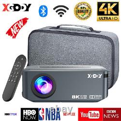 XGODY 8K HD Projector Portable 5G WiFi Beamer Home Theater With Screen HDMI USB